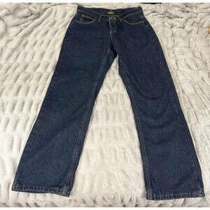 Cabelas Jeans Women 8 Regular Straight Leg Flannel Lined Blue Denim Workwear